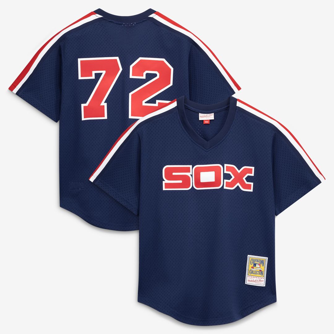 Chicago White Sox Carlton Fisk Mitchell & Ness Authentic Batting Practice Jersey - White Team Jersey Sports Fan Apparel