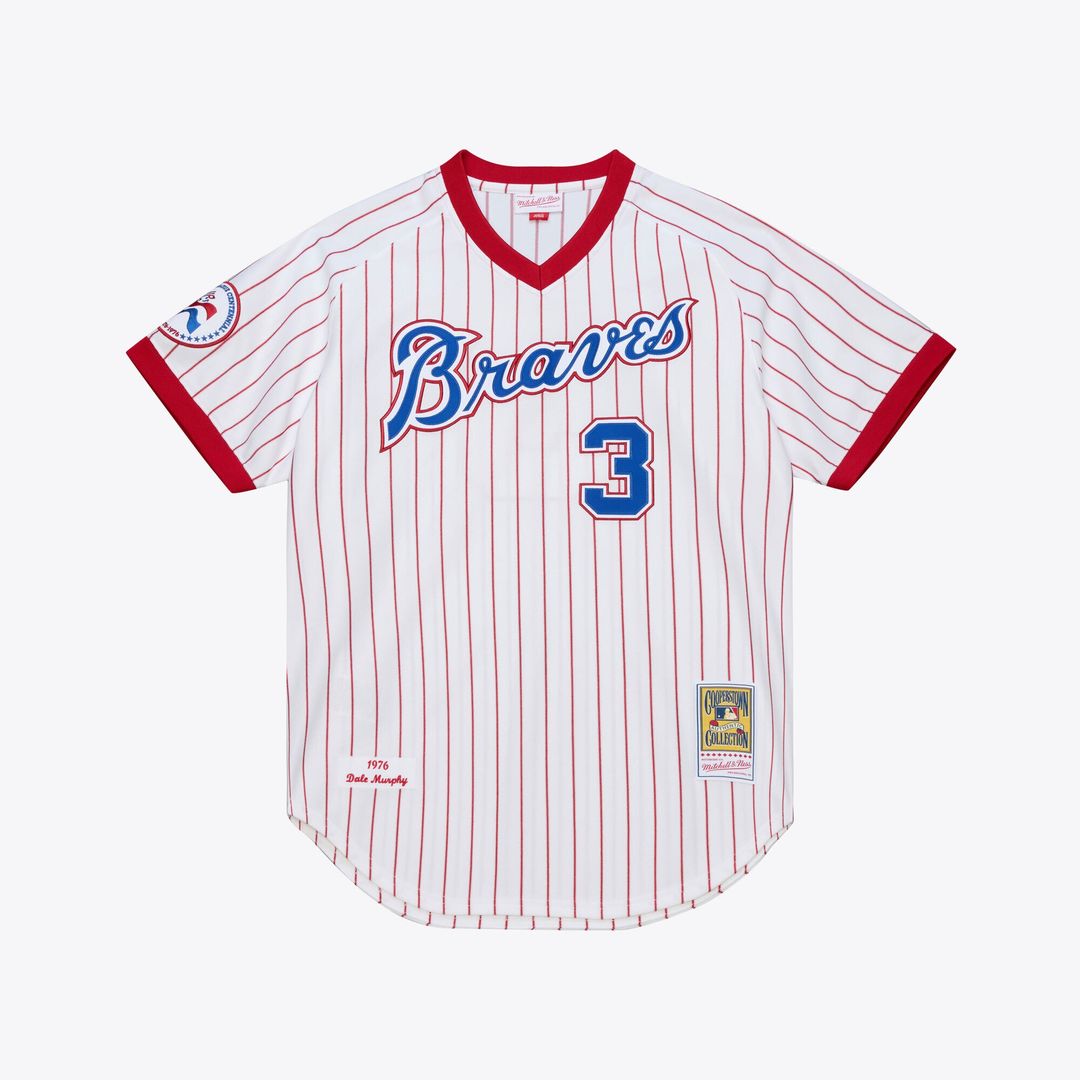 Atlanta Braves Dale Murphy Mitchell & Ness 1976 Authentic Jersey - White Team Jersey Sports Fan Apparel