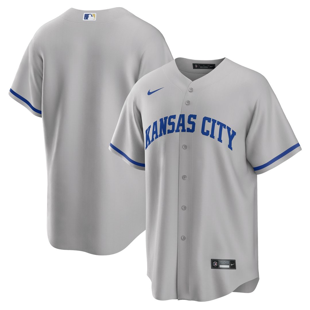 Kansas City Royals Nike Road Replica Team Jersey - Gray Team Jersey Sports Fan Apparel