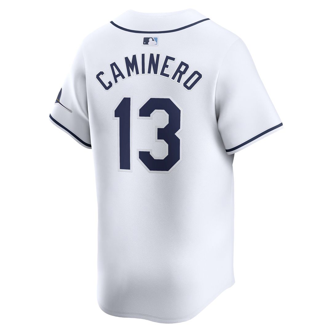 Tampa Bay Rays Junior Caminero Nike Youth Home Limited Player Jersey - White Team Jersey Sports Fan Apparel