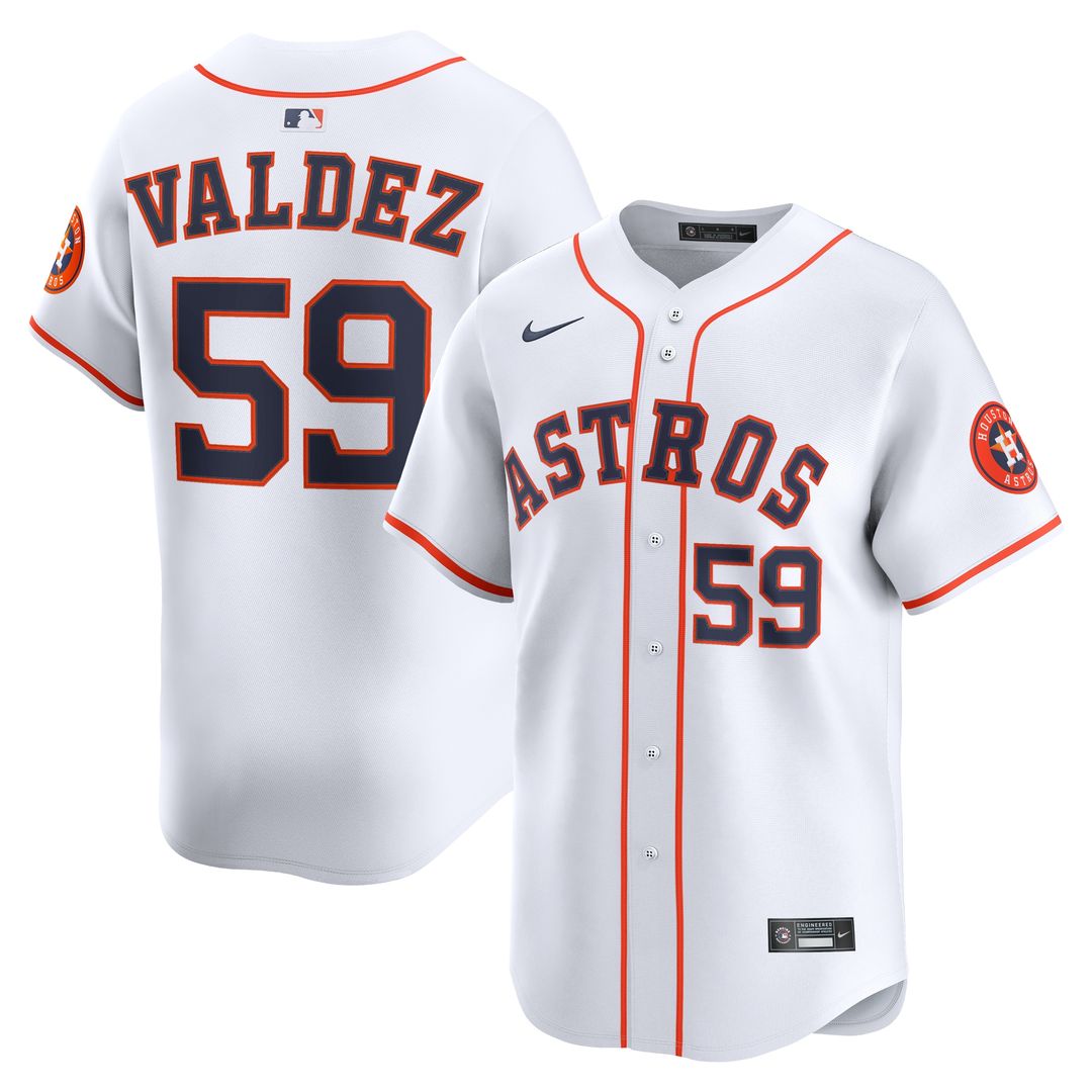 Houston Astros Framber Valdez Nike Home Limited Player Jersey - White Team Jersey Sports Fan Apparel