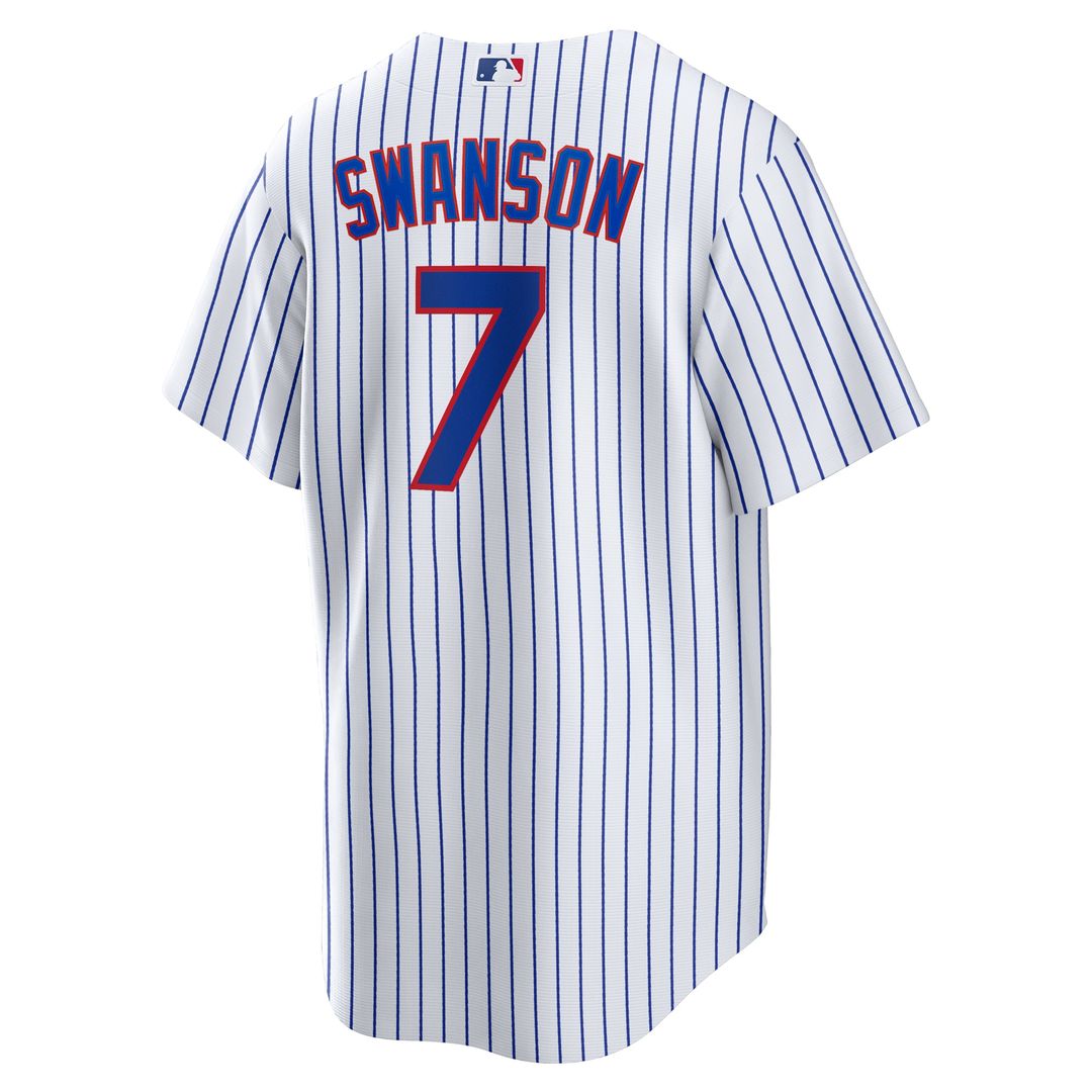Chicago Cubs Dansby Swanson Nike Replica Player Jersey - White Team Jersey Sports Fan Apparel