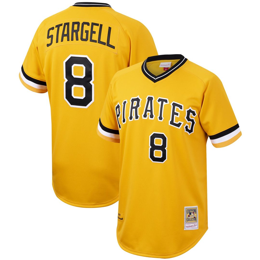 Pittsburgh Pirates Willie Stargell Mitchell & Ness Cooperstown Authentic Jersey - Gold Team Jersey Sports Fan Apparel