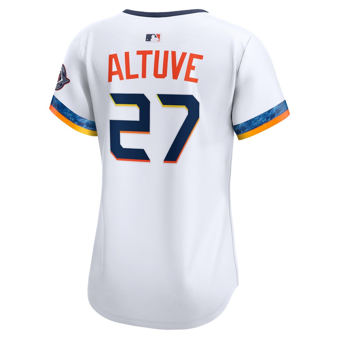 Houston Astros Jose Altuve Nike Women's 2025 City Connect Limited Jersey - White Team Jersey Sports Fan Apparel