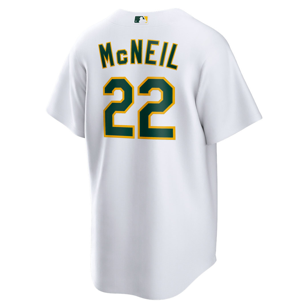 Athletics Jeff McNeil Nike Home Replica Jersey - White Team Jersey Sports Fan Apparel