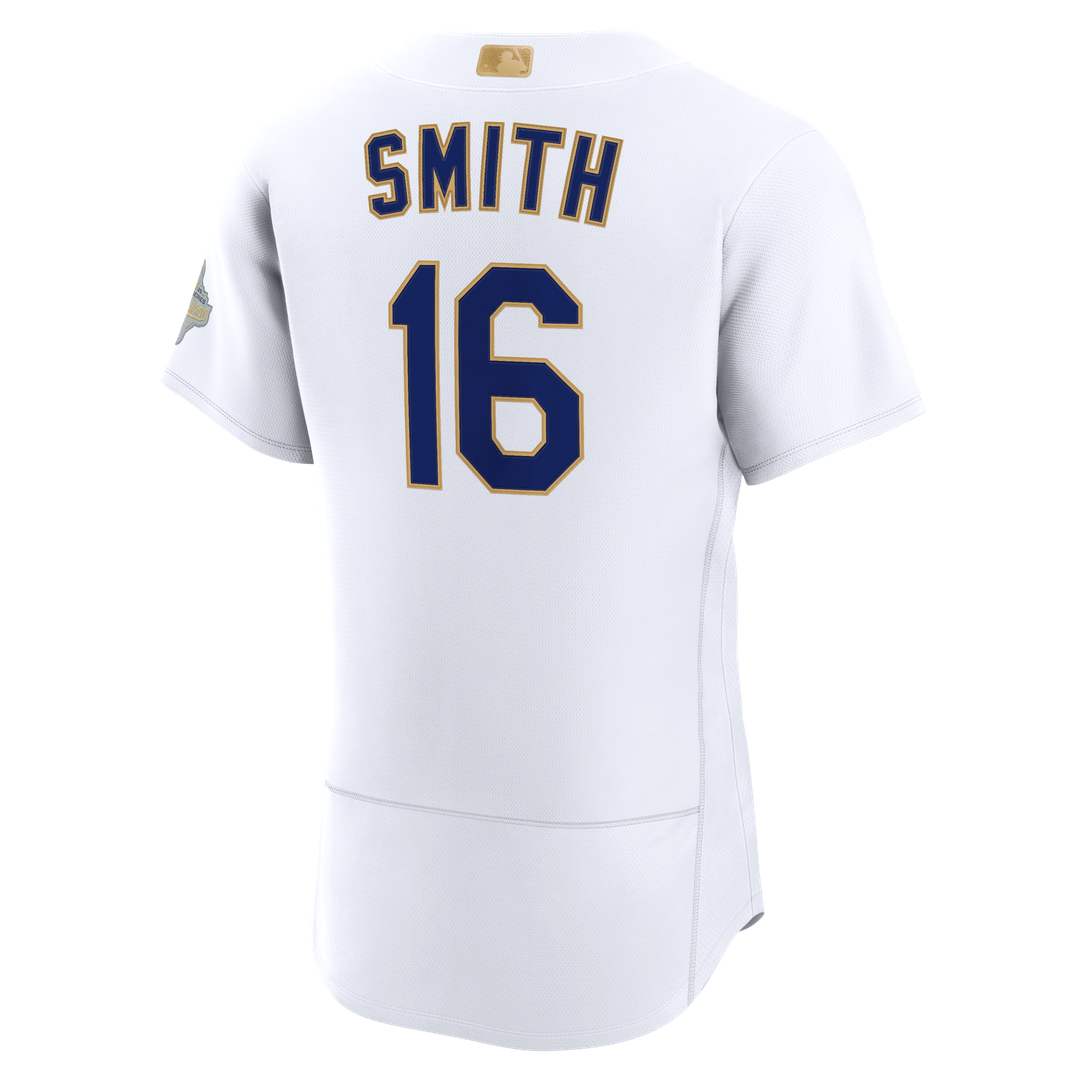 Los Angeles Dodgers Will Smith Nike 2026 Gold Collection Authentic Jersey - White Team Jersey Sports Fan Apparel