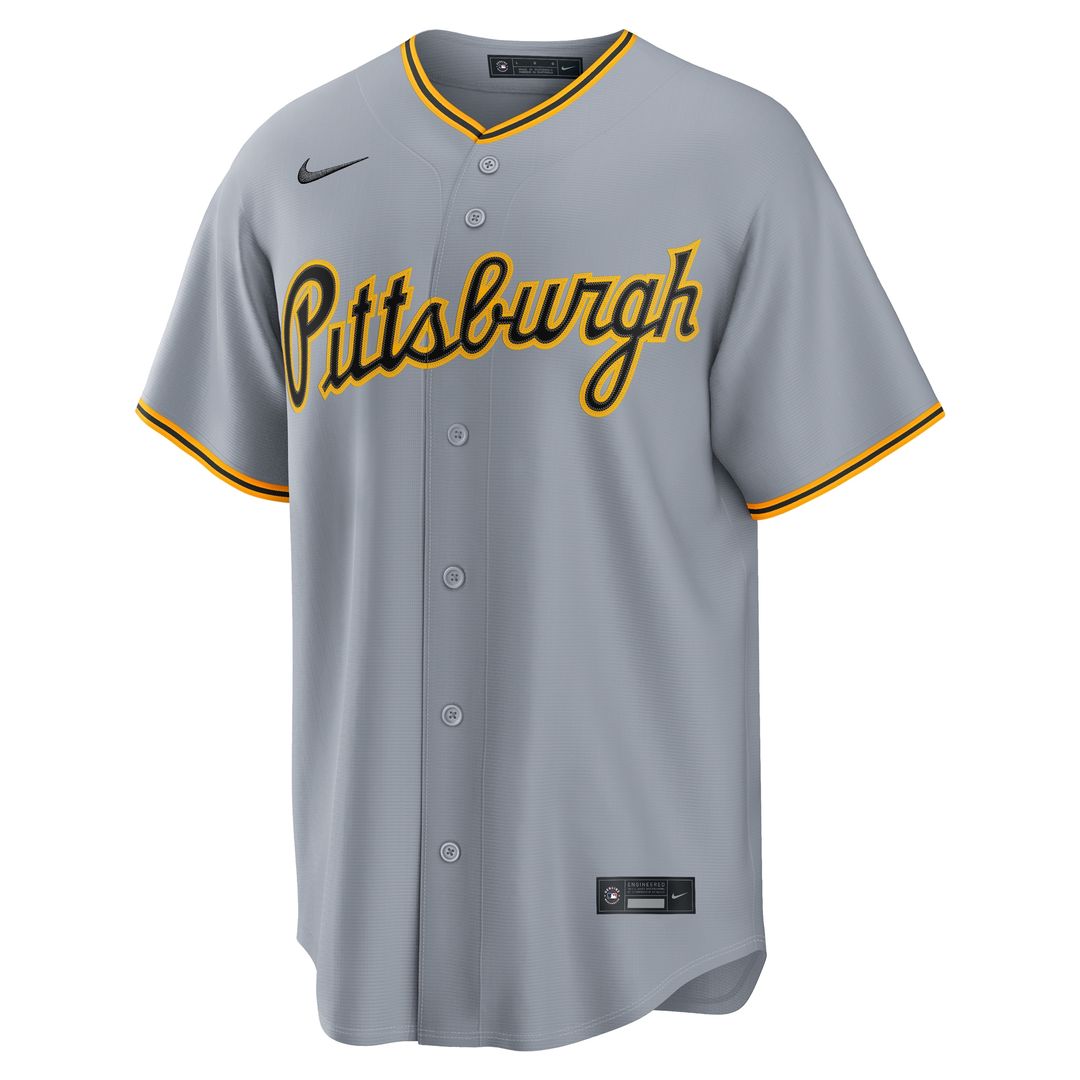 Pittsburgh Pirates Paul Skenes Nike Road Replica Jersey - Gray Team Jersey Sports Fan Apparel