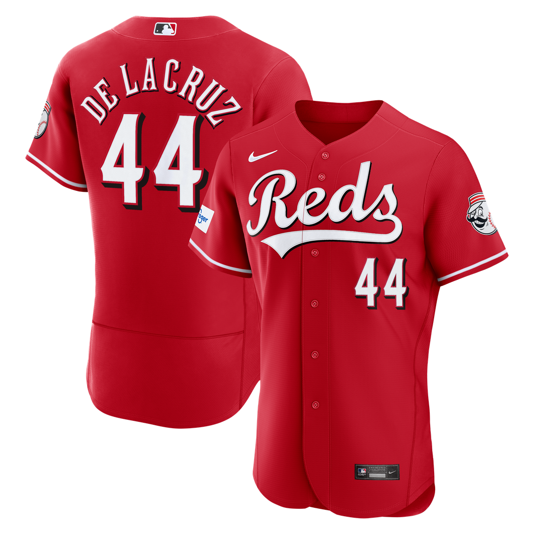 Cincinnati Reds Elly De La Cruz Nike Alternate Authentic Sponsor Patch Jersey - Red Team Jersey Sports Fan Apparel
