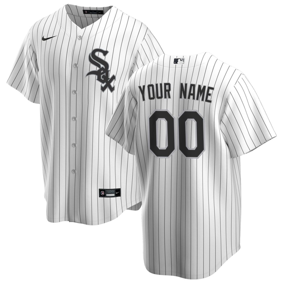 Chicago White Sox Nike Home Replica Custom Jersey - White Team Jersey Sports Fan Apparel