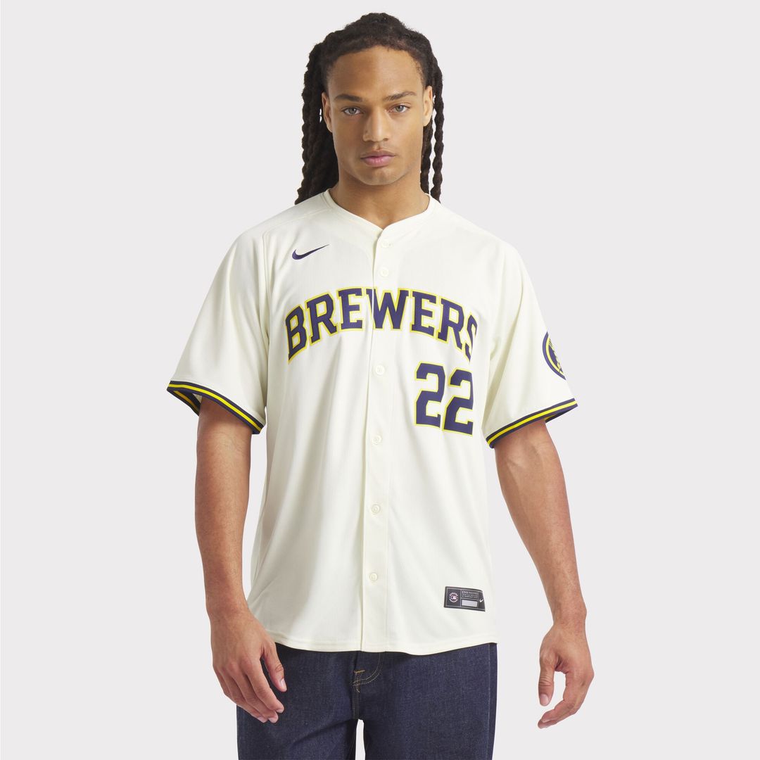 Milwaukee Brewers Christian Yelich Nike Home Limited Player Jersey - Cream Team Jersey Sports Fan Apparel