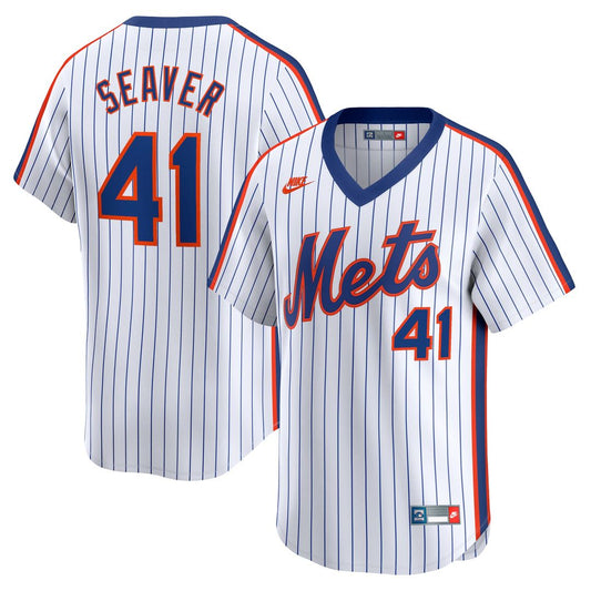 New York Mets Tom Seaver Nike Throwback Cooperstown Limited Jersey - White Team Jersey Sports Fan Apparel