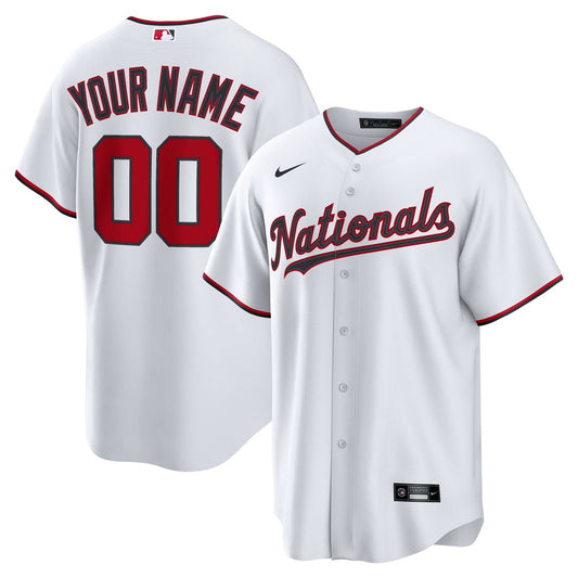 Washington Nationals Nike Home Custom Replica Jersey - White Team Jersey Sports Fan Apparel