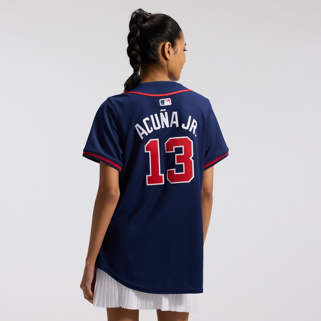 Atlanta Braves Ronald Acuña Jr. Nike Women's Alternate Limited Player Jersey - Navy Team Jersey Sports Fan Apparel
