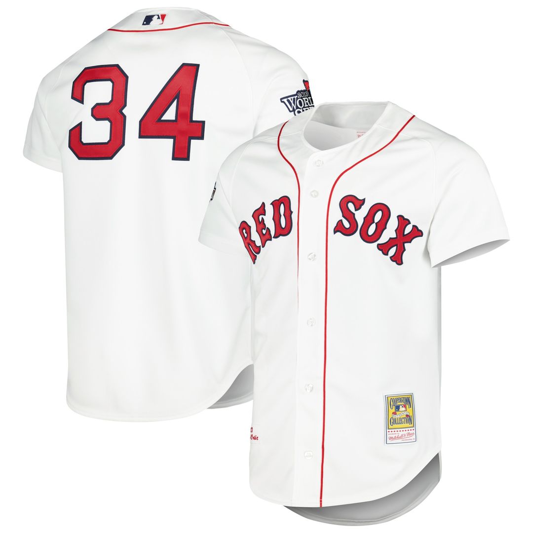 Boston Red Sox David Ortiz Mitchell & Ness Cooperstown Authentic Jersey - White Team Jersey Sports Fan Apparel
