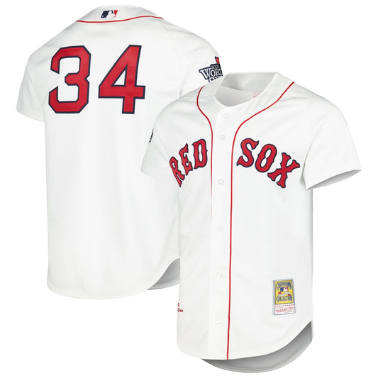 Boston Red Sox David Ortiz Mitchell & Ness Cooperstown Authentic Jersey - White Team Jersey Sports Fan Apparel