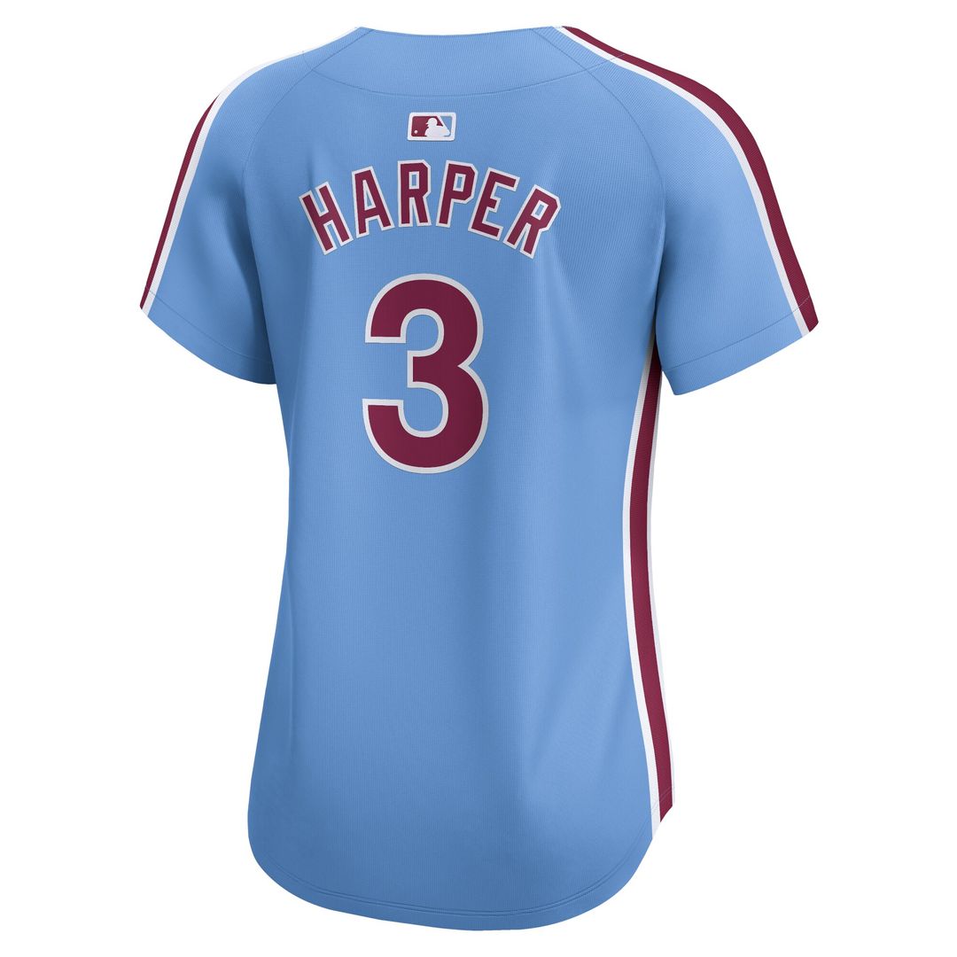 Philadelphia Phillies Bryce Harper Nike Women's Alternate Limited Player Jersey - Light Blue Team Jersey Sports Fan Apparel
