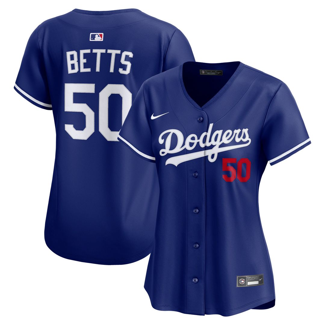 Los Angeles Dodgers Mookie Betts Nike Women's Alternate 2 Limited Player Jersey - Royal Team Jersey Sports Fan Apparel