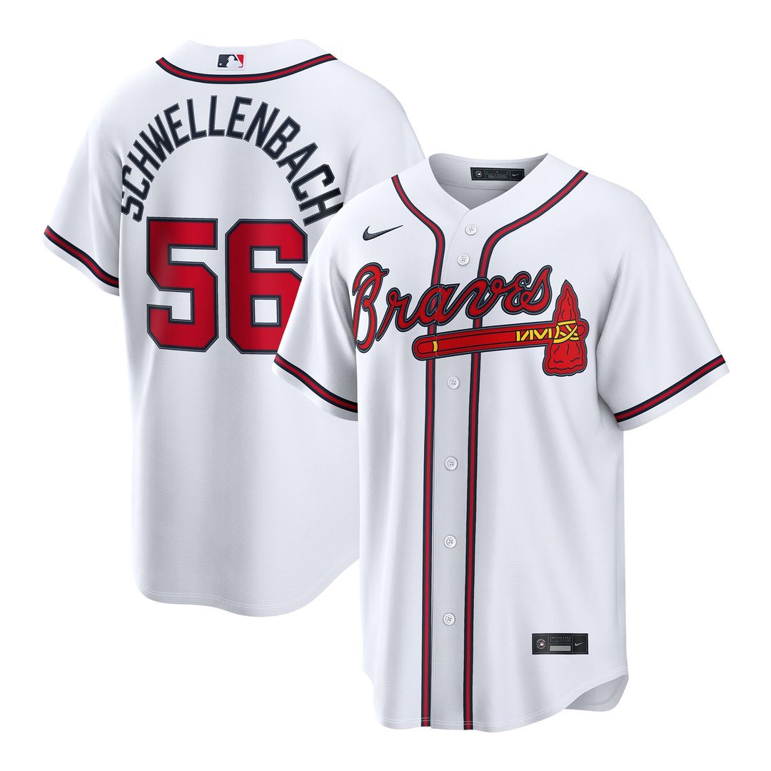 Atlanta Braves Spencer Schwellenbach Nike Home Replica Jersey - White Team Jersey Sports Fan Apparel