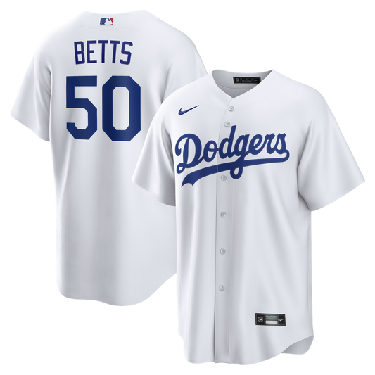 Los Angeles Dodgers Mookie Betts Nike Home Replica Jersey - White Team Jersey Sports Fan Apparel