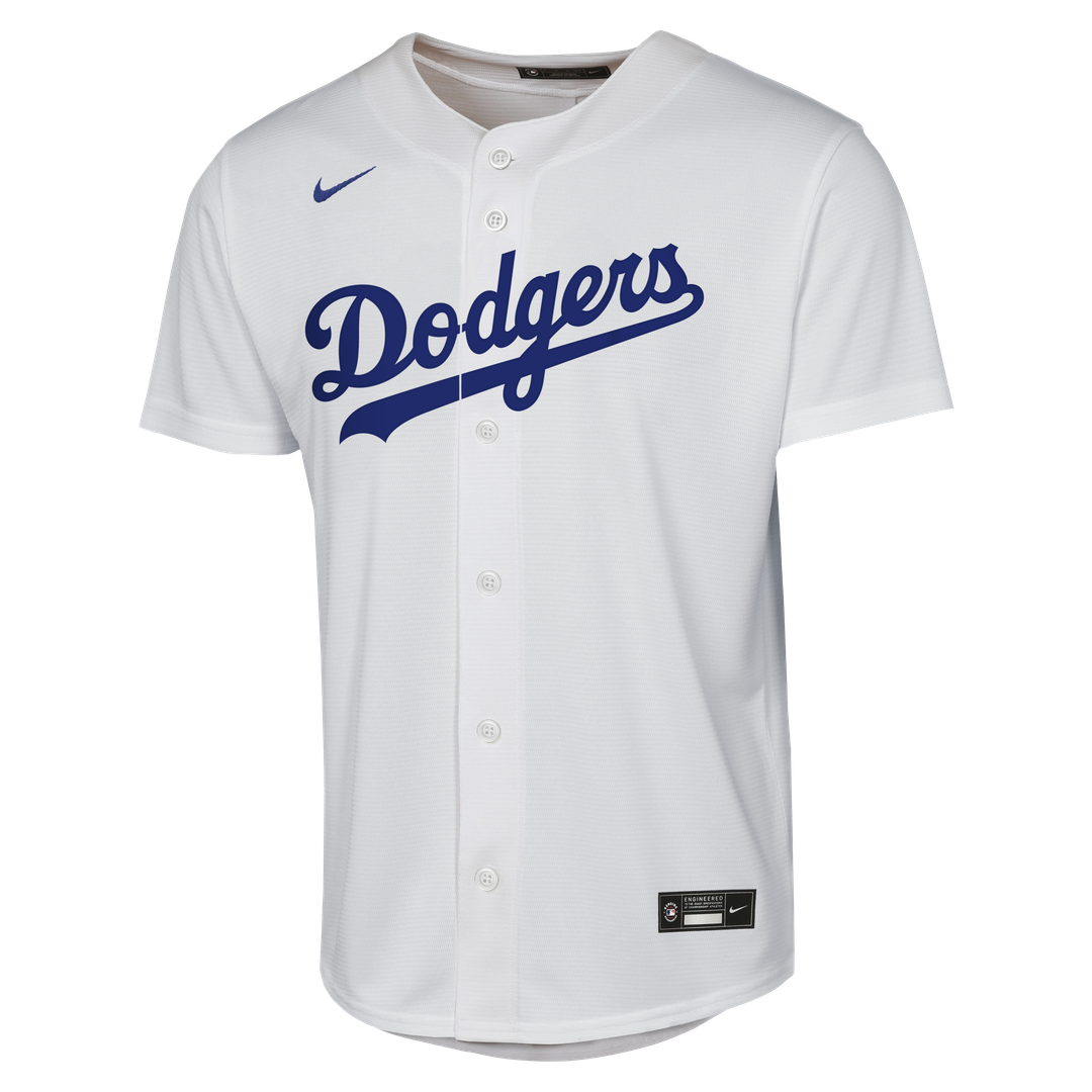 Los Angeles Dodgers Enrique Hernández Nike Youth Home Baseline Jersey - White Team Jersey Sports Fan Apparel