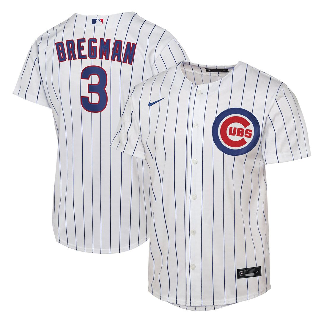 Chicago Cubs Alex Bregman Nike Youth Home Replica Jersey - White Team Jersey Sports Fan Apparel