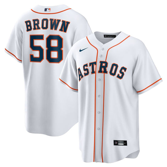 Houston Astros Hunter Brown Nike Home Replica Jersey - White Team Jersey Sports Fan Apparel