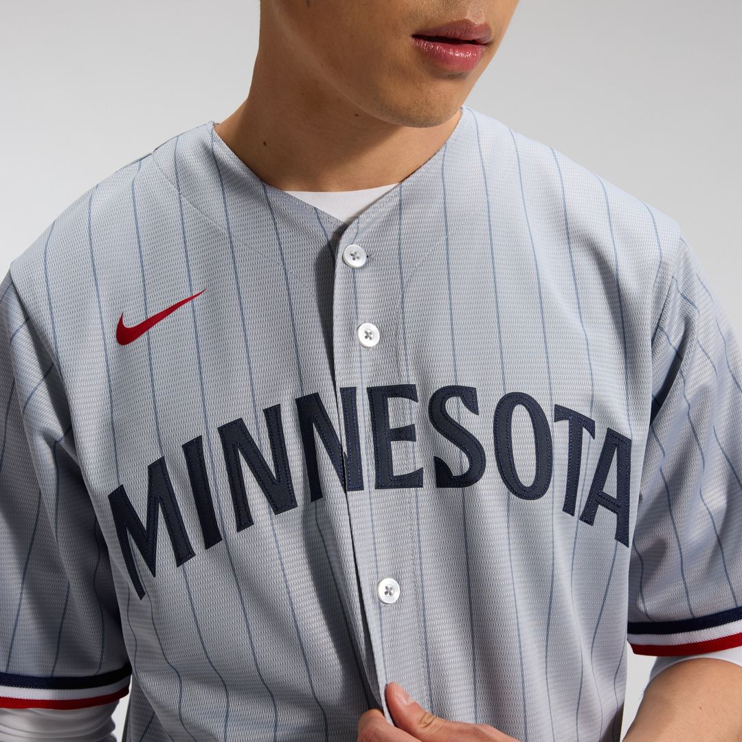 Minnesota Twins Nike Road Replica Team Jersey - Gray Team Jersey Sports Fan Apparel