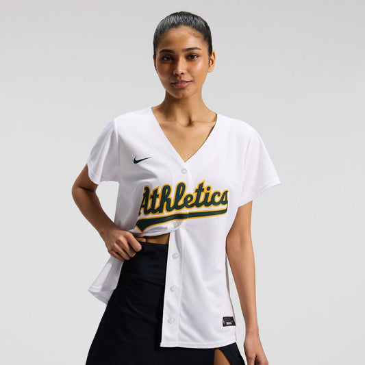 Athletics Nike Women's Home Replica Team Jersey - White Team Jersey Sports Fan Apparel