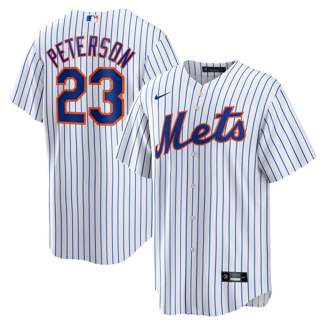 New York Mets David Peterson Nike Home Replica Jersey - White Team Jersey Sports Fan Apparel