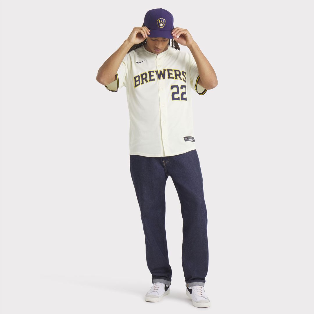 Milwaukee Brewers Christian Yelich Nike Home Limited Player Jersey - Cream Team Jersey Sports Fan Apparel