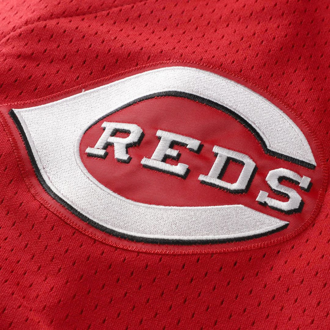 Cincinnati Reds Barry Larkin Mitchell & Ness Cooperstown Mesh Batting Practice Button - Up Jersey - Black Team Jersey Sports Fan Apparel