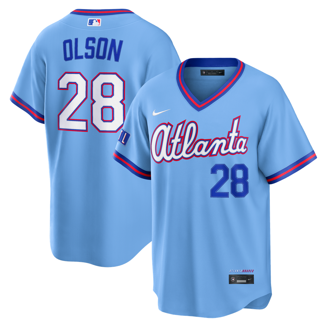 Atlanta Braves Matt Olson Nike 2026 City Connect Stadium Jersey - Powder Blue Team Jersey Sports Fan Apparel