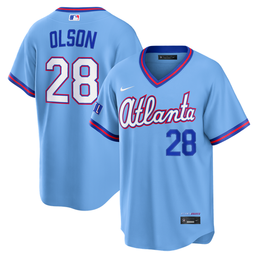 Atlanta Braves Matt Olson Nike 2026 City Connect Stadium Jersey - Powder Blue Team Jersey Sports Fan Apparel