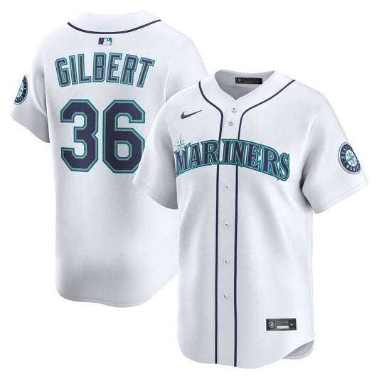 Seattle Mariners Logan Gilbert Nike Home Limited Player Jersey - White Team Jersey Sports Fan Apparel