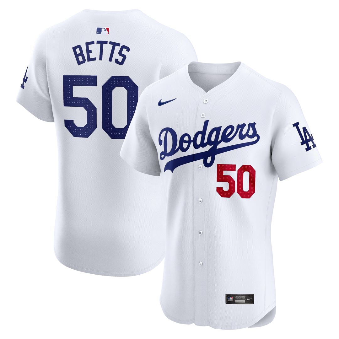 Los Angeles Dodgers Mookie Betts Nike Home Elite Jersey - White Team Jersey Sports Fan Apparel