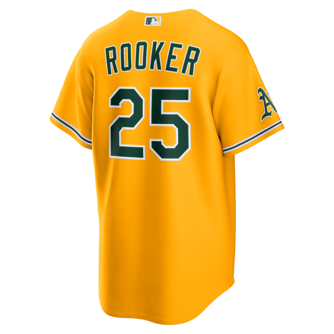 Athletics Brent Rooker Nike Alternate Stadium Jersey - Gold Team Jersey Sports Fan Apparel