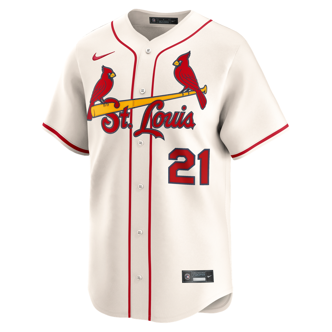 St. Louis Cardinals Lars Nootbaar Nike Alternate 2 Limited Jersey - Cream Team Jersey Sports Fan Apparel