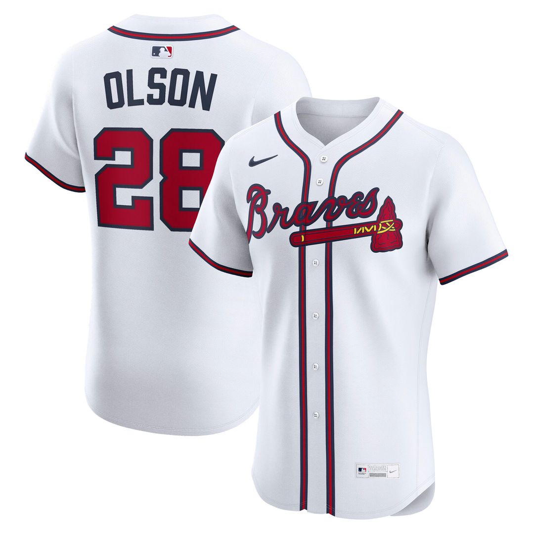 Atlanta Braves Matt Olson Nike Home Elite Player Jersey - White Team Jersey Sports Fan Apparel