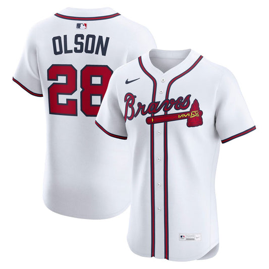 Atlanta Braves Matt Olson Nike Home Elite Player Jersey - White Team Jersey Sports Fan Apparel