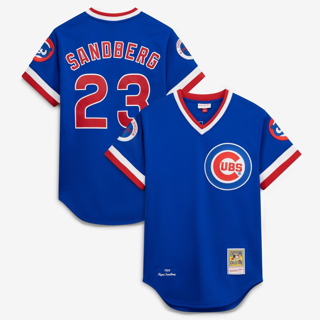 Chicago Cubs Ryne Sandberg 1984 Mitchell & Ness Throwback Authentic Jersey - Royal Team Jersey Sports Fan Apparel