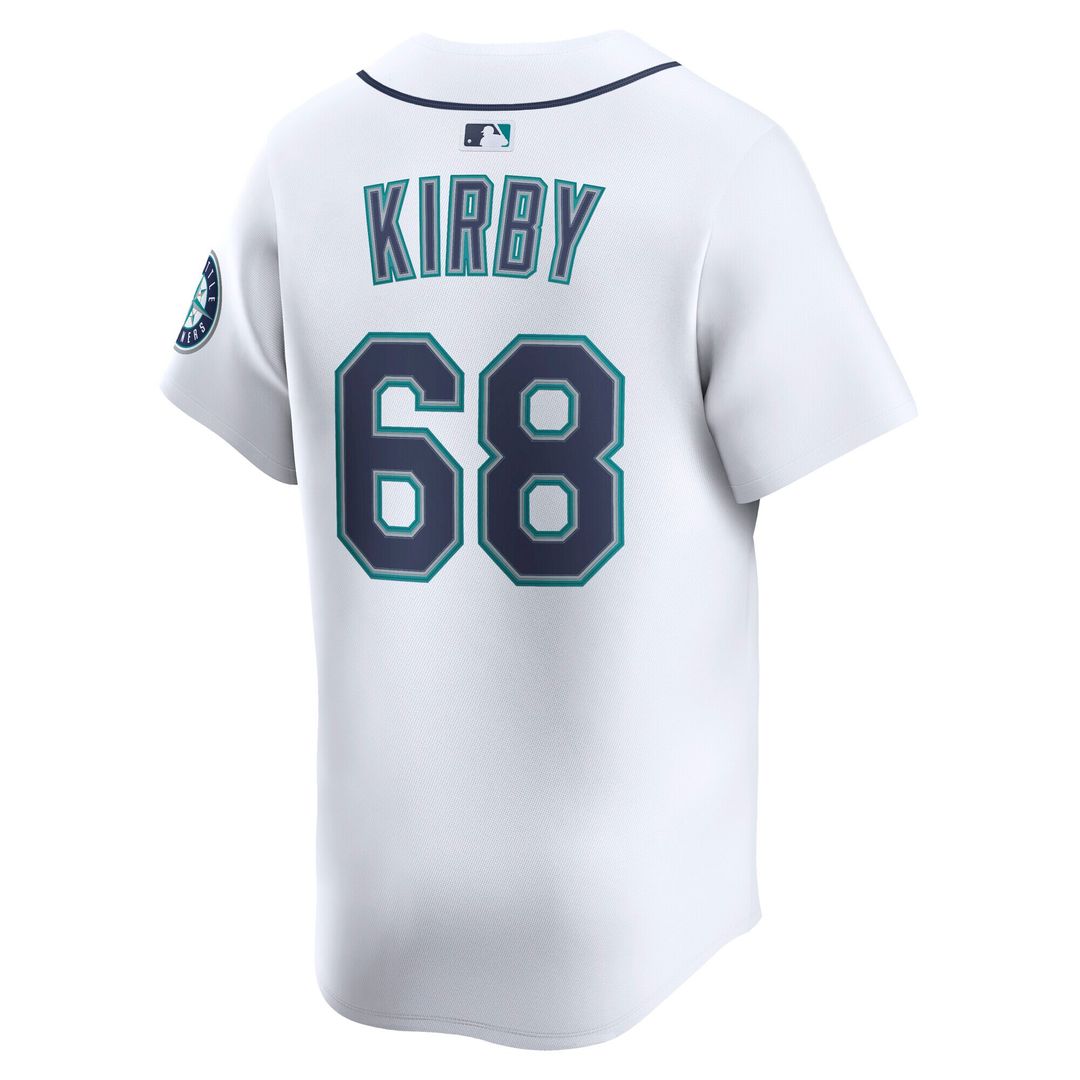 Seattle Mariners George Kirby Nike Home Limited Player Jersey - White Team Jersey Sports Fan Apparel