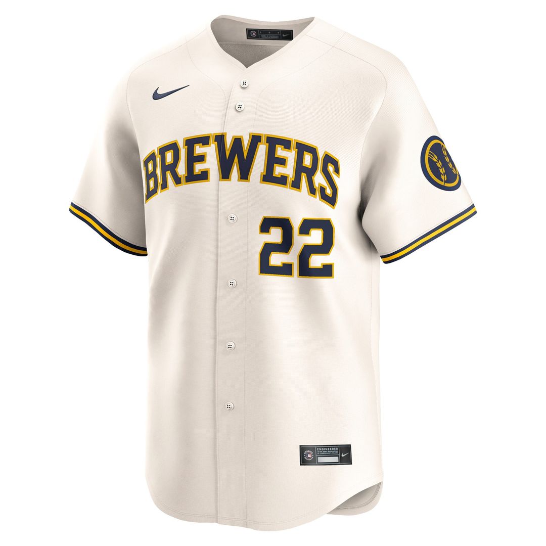 Milwaukee Brewers Christian Yelich Nike Home Limited Player Jersey - Cream Team Jersey Sports Fan Apparel