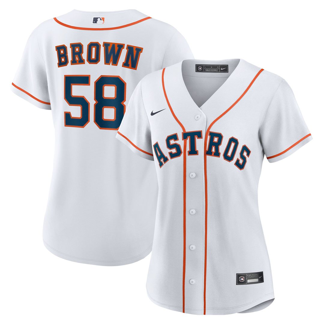 Houston Astros Hunter Brown Nike Women's Home Replica Jersey - White Team Jersey Sports Fan Apparel