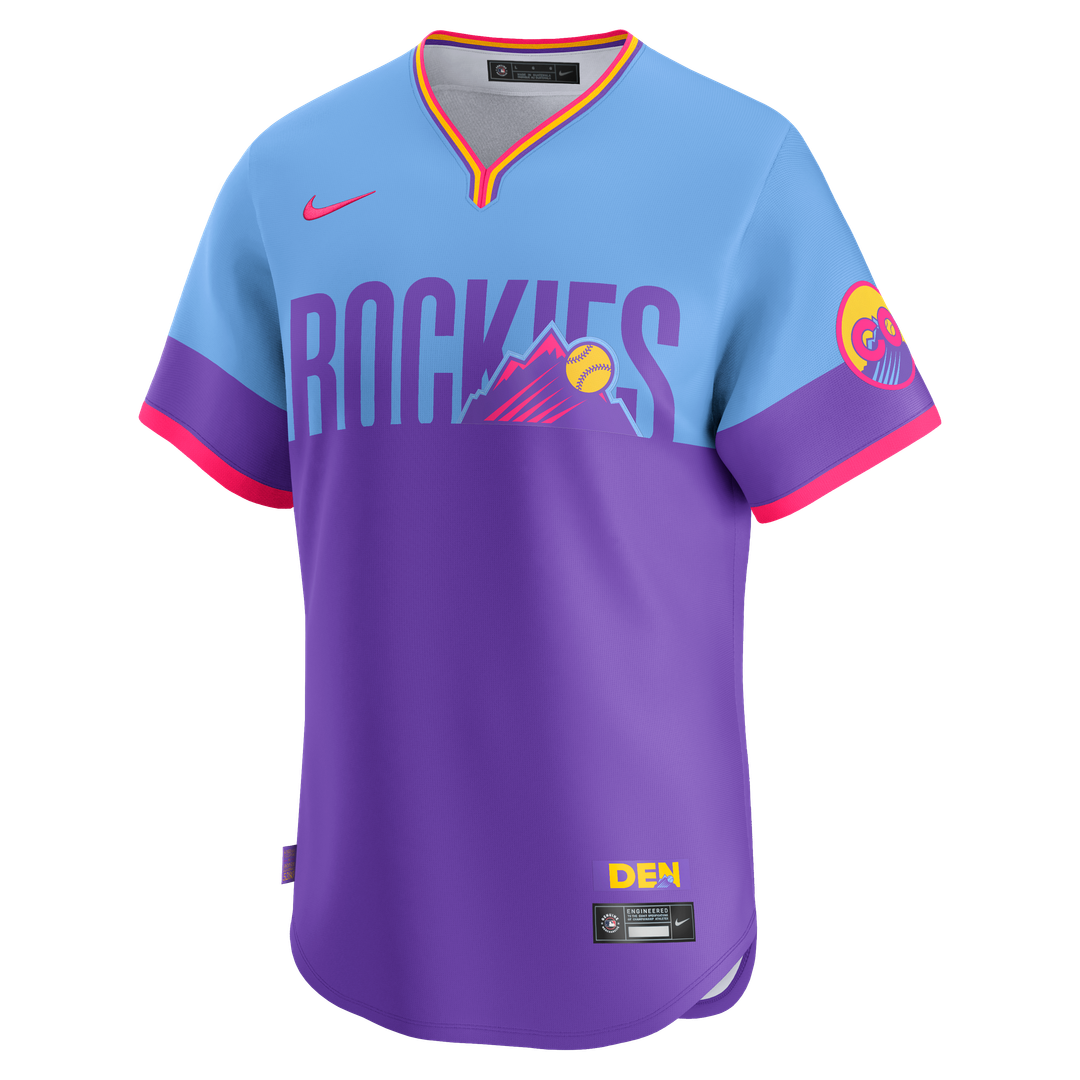 Colorado Rockies Nike 2025 City Connect Limited Jersey - Purple/Light Blue Team Jersey Sports Fan Apparel