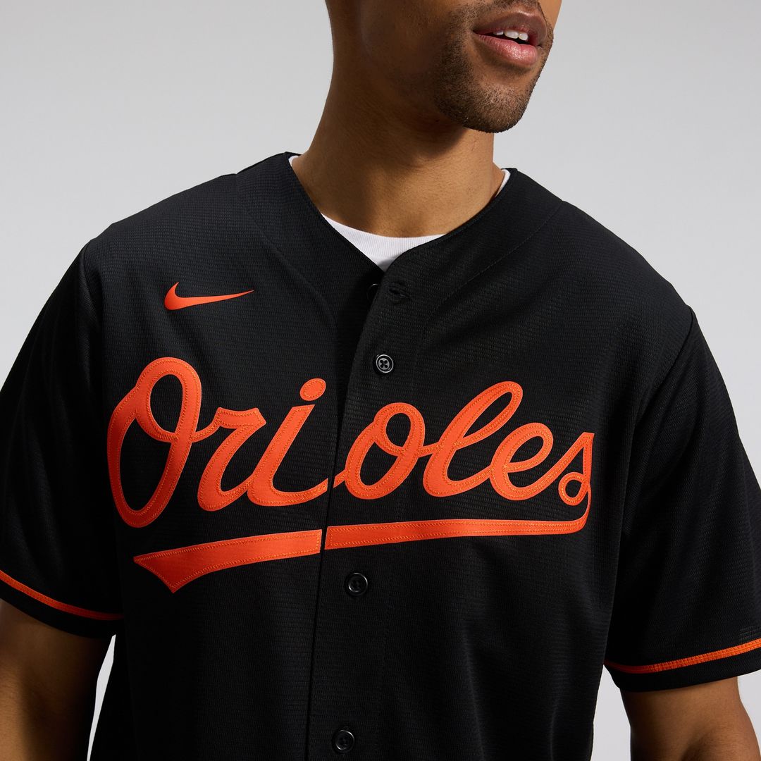 Baltimore Orioles Nike Alternate Replica Team Jersey - Black Team Jersey Sports Fan Apparel