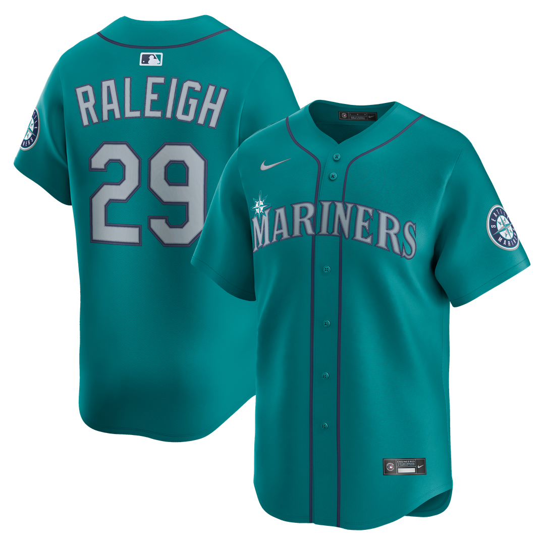 Seattle Mariners Cal Raleigh Nike Alternate Limited Jersey - Teal Team Jersey Sports Fan Apparel