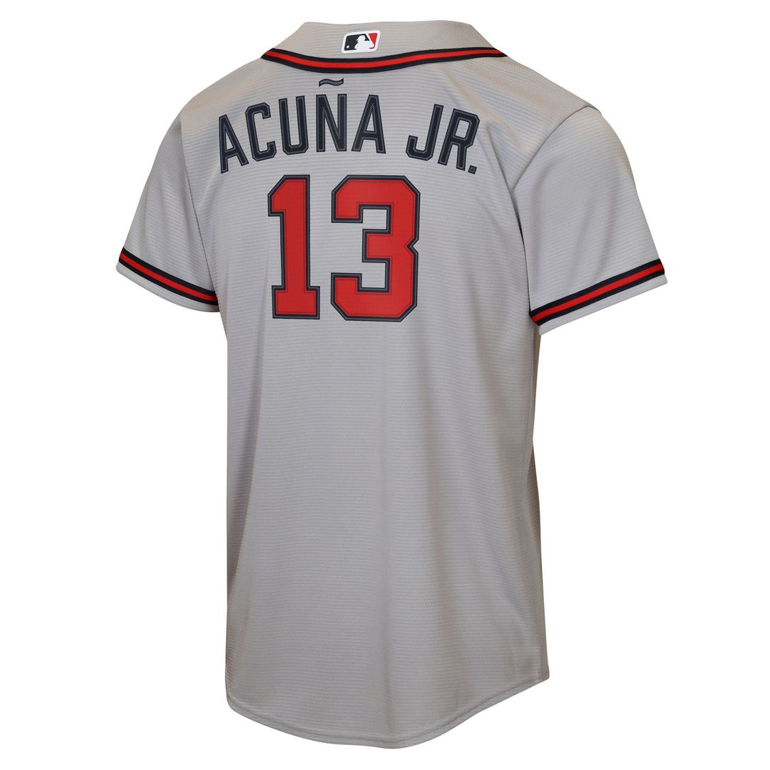 Atlanta Braves Ronald Acuña Jr. Nike Youth Road Replica Jersey - Gray Team Jersey Sports Fan Apparel