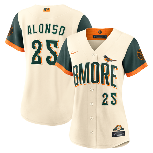 Baltimore Orioles Pete Alonso Nike Women's 2026 City Connect Stadium Jersey - Cream Team Jersey Sports Fan Apparel
