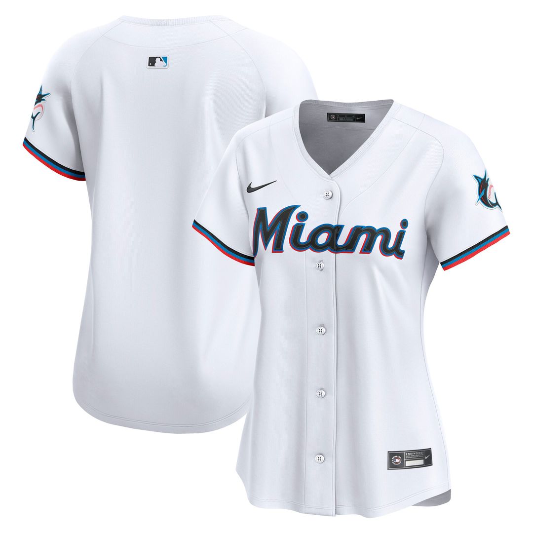 Miami Marlins Nike Women's Home Limited Jersey - White Team Jersey Sports Fan Apparel