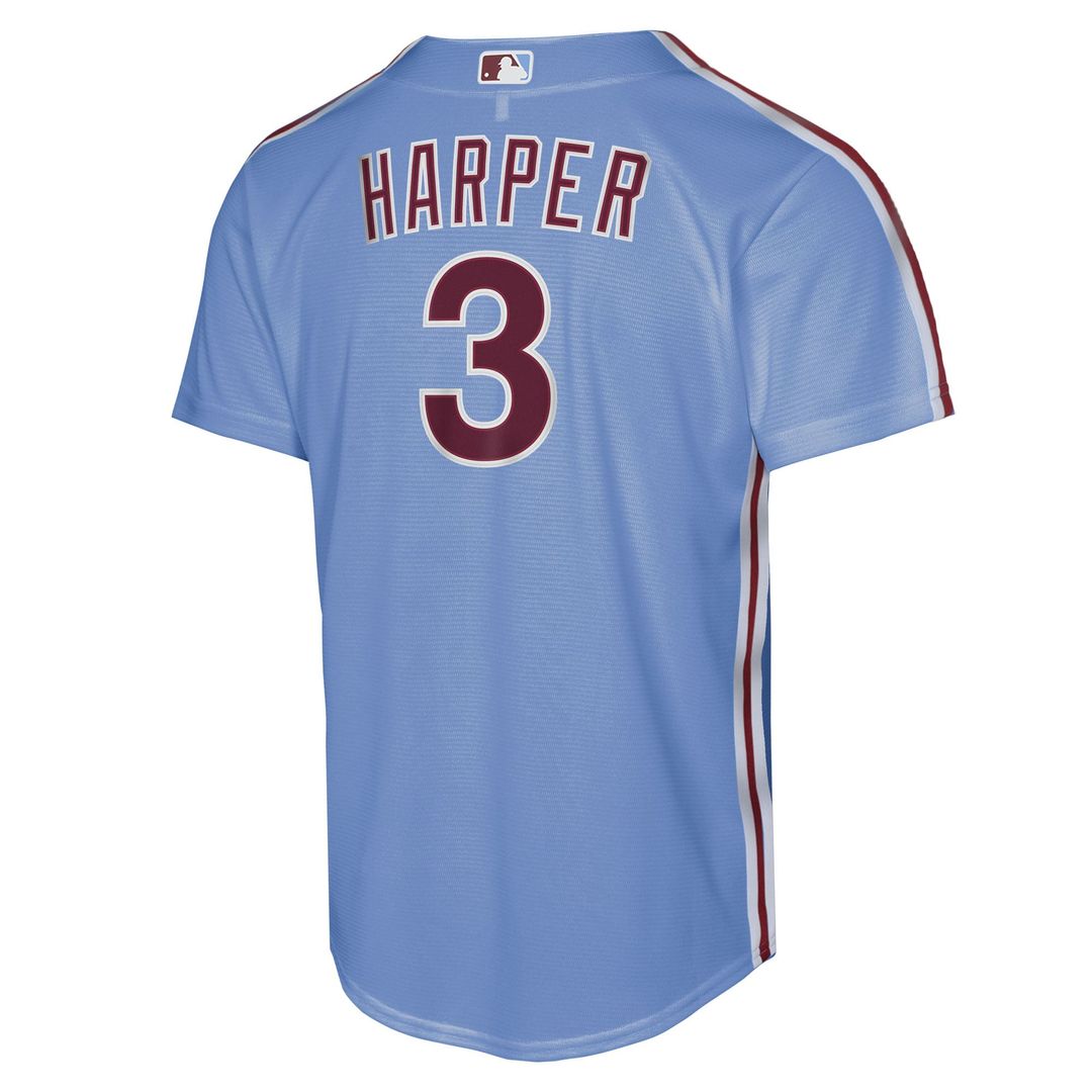 Philadelphia Phillies Bryce Harper Nike Youth Alternate Replica Jersey - Light Blue Team Jersey Sports Fan Apparel
